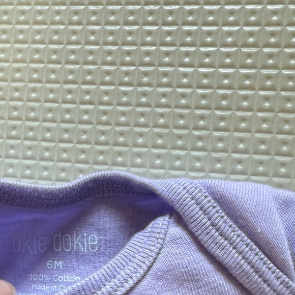 Okie Dokie|Baby girl pastel Purple Long Sleeve Onesie and jeggings outfit•••6M - Picture 4 of 5